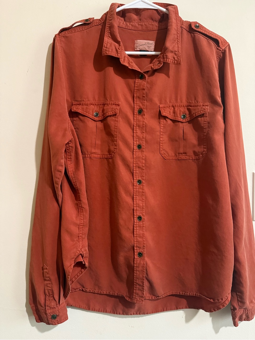 Universal Thread Women's Rust Button-Front Utility Shirt